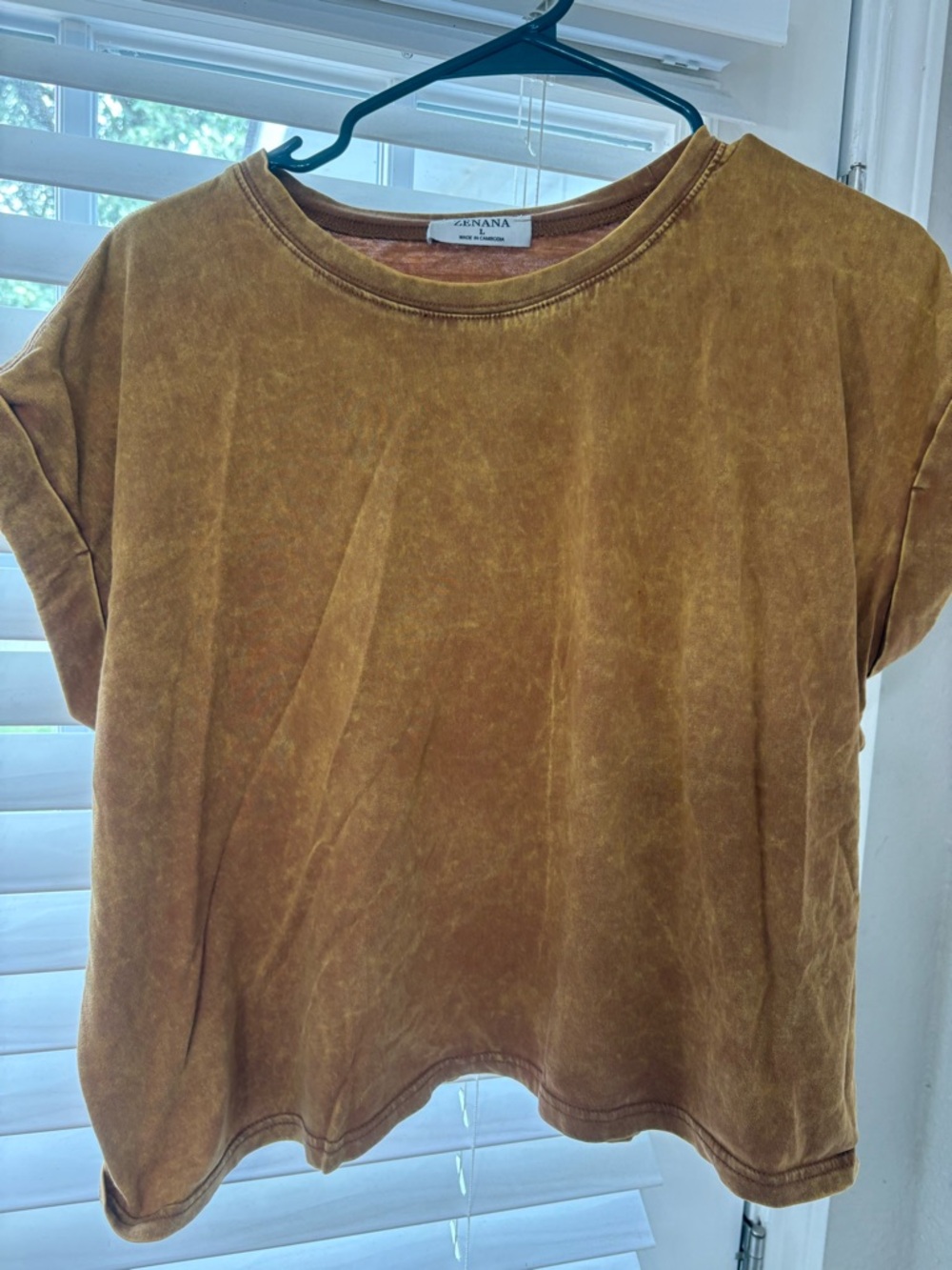 Zenana Outfitters Vintage-Cedar Washed Short Sleeve Tee